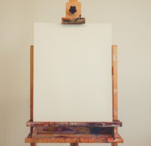 A blue and green background with an arrow.