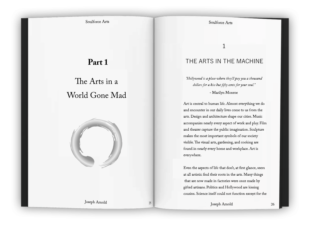 Spread from The Arts in a World Gone Mad